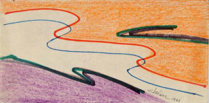 1993_S.T. Tecnica mista su carta cm 16x31